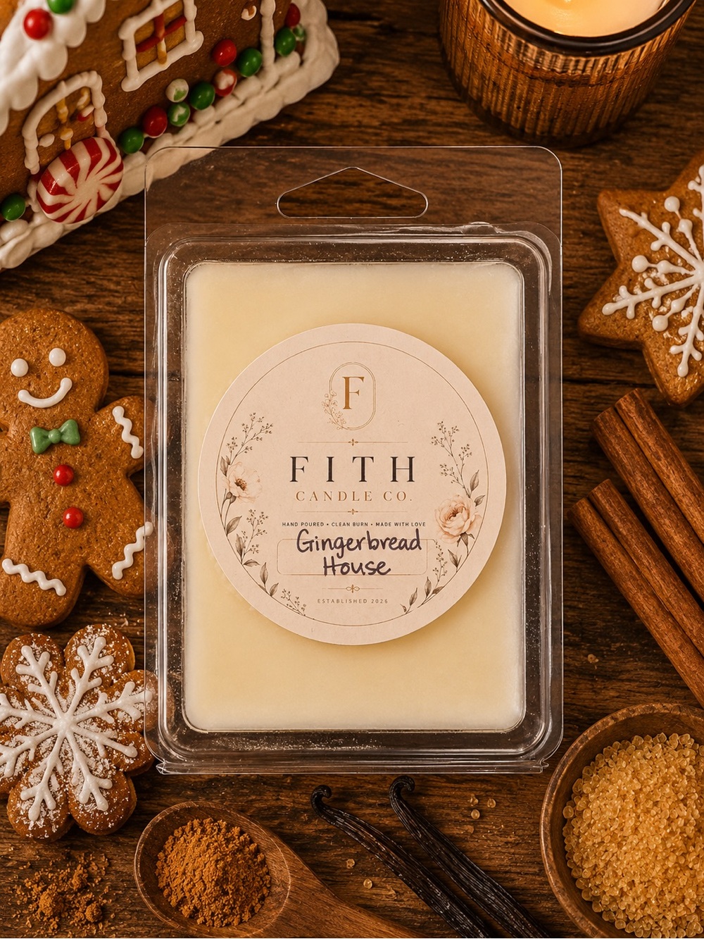 Gingerbread House 100% Organic Soy Artisan wax melts